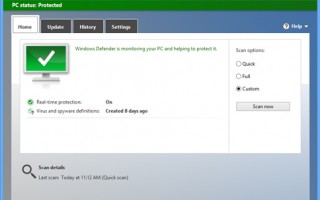 windows 8 defender - helps protect your computer against virus